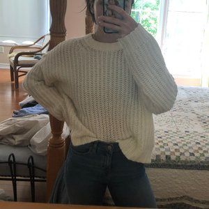 AE CREWNECK OVERSIZED CHUNKY KNIT SWEATER